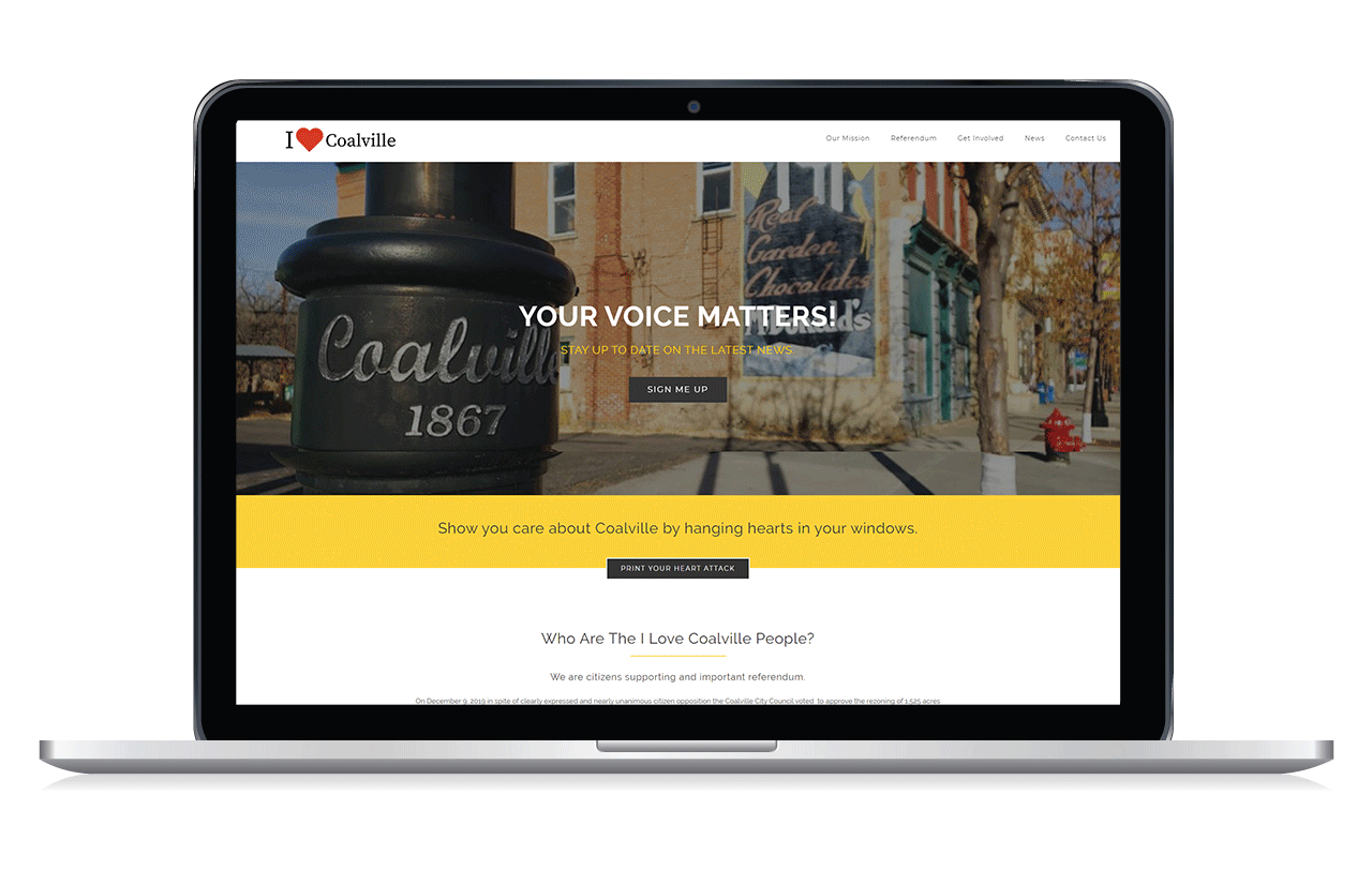 I Love Coalville Website Home Page