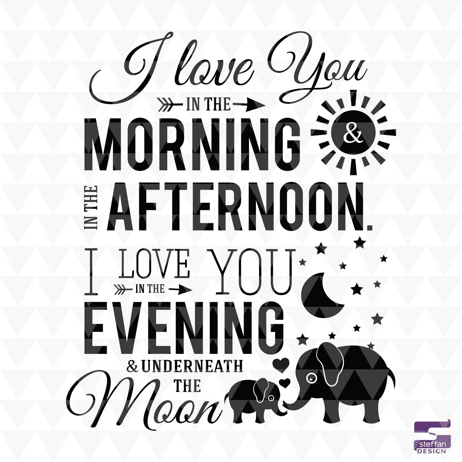 I Love You In The Morning - Downloadable Nursery Sign
