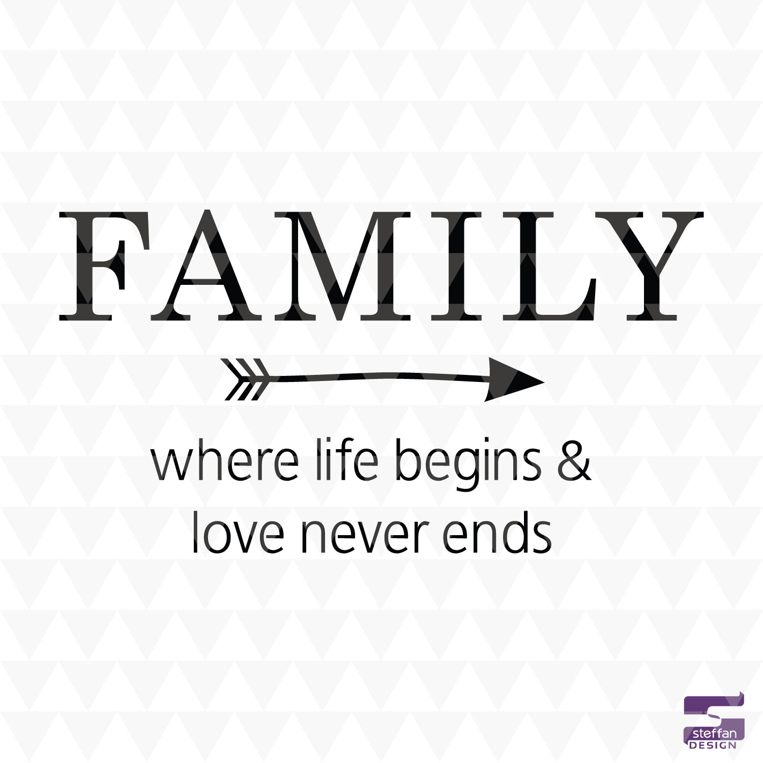 Family - Where Life Begins, Home Décor (Instant Digital Download SVG)